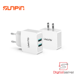 CARGADOR SUNPIN DOBLE USB 2.4A TIPO C