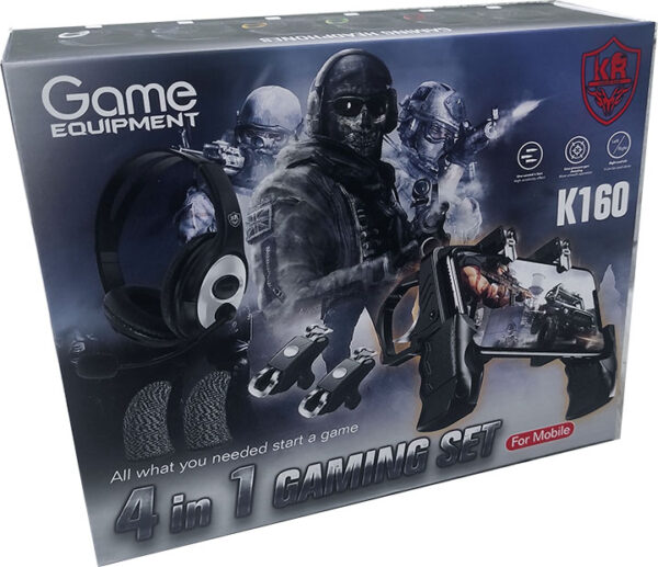 SET 4 EN 1 GAME EQUIPMENT SOPORTE GATILLOS AUDIFONOS DEDALES. K160