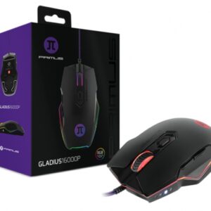 MOUSE GAMER RGB GLADIUS 16000P PRIMUS CON SENSOR OPTICO PIXART PARA VIDEOJUEGOS