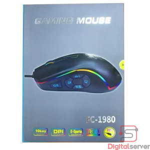 MOUSE GAMING RGB USB 1.8M 10 BOTONES DPI 800/1200/2400/3200 FC-1980