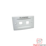 FACEPLATE DE RED RJ45 LANPRO CAT5 CAT6  2 SERVICIOS