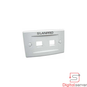 FACEPLATE DE RED RJ45 LANPRO CAT5 CAT6  2 SERVICIOS