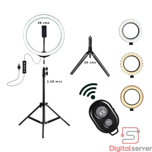 ARO DE LUZ 10P + TRIPOD 2.10M + CONTROL REMOTO