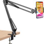SOPORTE BRAZO DE ESCRITORIO FLEXIBLE Y ROTABLE PARA TELEFONO CELULAR