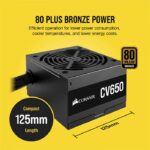 FUENTES CERTIFICADAS CORSAIR CV650W ATX BRONZE 80 PLUS