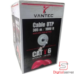 CABLE DE RED VANTEC CAT 6E 8 HILOS INTERIOR 305 METROS 60%COBRE