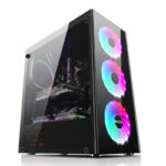 CASE RGB 218-4 CON VENTILADORES VIDRIO