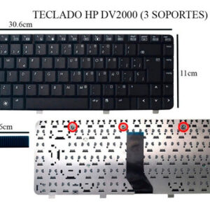 TECLADO PARA LAPTOP HP DV2000(3 SOPORTES) SP