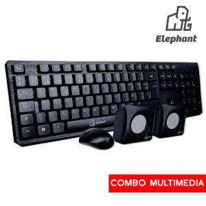 COMBO MULTIMEDIA ELEPHANT TECLADO - MOUSE - PARLANTES