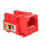 JACK DE RED PRONET CATEGORIA 5E PARA FACEPLATE O RACK ROJO