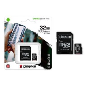 MEMORIA MICROSD KINGSTON 32GB 100MB/S CANVAS SELECT PLUS 100R A1 C10 CAR