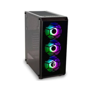 CASE GAMING RGB SATE K874 TAPA DE VIDRIO FRONTAL MALLA ADORNO