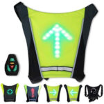 CHALECO REFLECTIVO BICICLETA DIRECCIONALES LUCES LED CONTROL