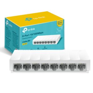 SWITCH DE RED 8 PUERTOS RJ45 A 10/100 MBPS – LS1008 TP-LINK / BLANCO