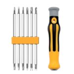 JUEGO DE PUNTAS DE DESTORNILLADOR MAGNETICO, FUERTE MULTIFUNCIONAL, HERRAMIENTA DE MANO CON AISLAMIENTO NDE PRECISION (6 PIEZAS DE 12 PUNTAS)