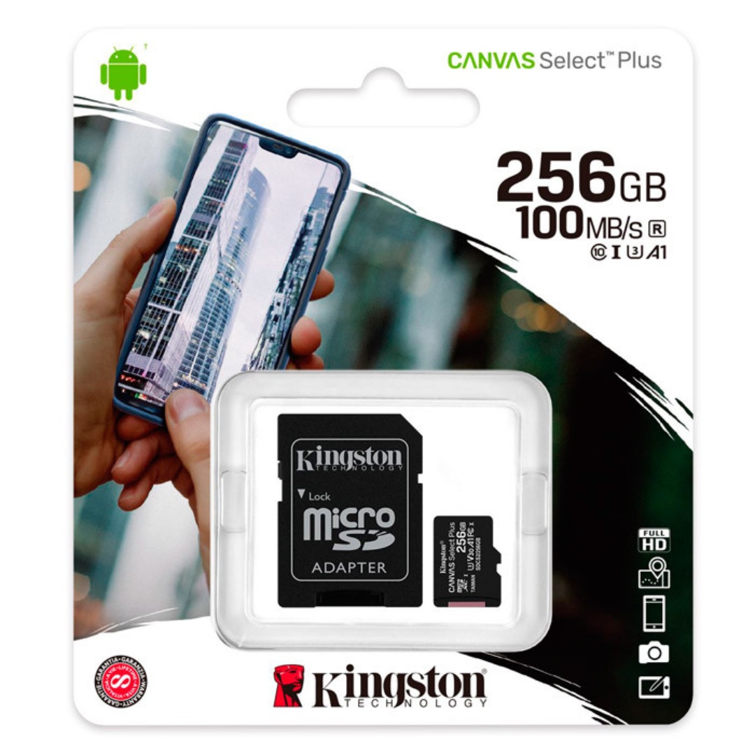 MEMORIA MICROSD KINGSTON / 256GB 100MB/S / CANVAS - Imagen 2