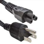 CABLE DE PODER TIPO TREBOL PARA CARGADORES DE LAPTOP 1.50 MTS