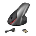 MOUSE ERGONOMICO VERTICAL INALIAMBRICO RECARGABLE (NEGRO)