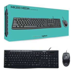 TECLADO Y MOUSE COMBO LOGITECH ALAMBRICO MK200 USB