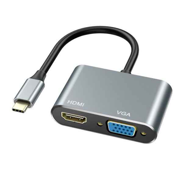 CABLE ADAPTADOR USB A A HDMI + VGA ADAPTADOR (2 EN 1)