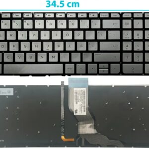 TECLADO HP 15-BS 15-AB121DX CON BACKLIGTH TECLAS REDONDAS SIN FRAME ENTER SMALL SP NUMÉRICO SILVER