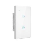 INTERRUPTOR INTELIGENTE WIFI  DE 2 TOMAS  SIN NEUTRO