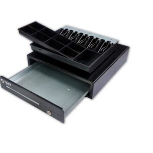 CAJA REGISTRADORA SAT / CAJON DINERO MONEDERO 119X NEGRO