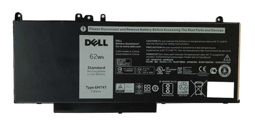 BATERIA PARA LAPTOP DELL 6MT4T / 7.6V 62WH