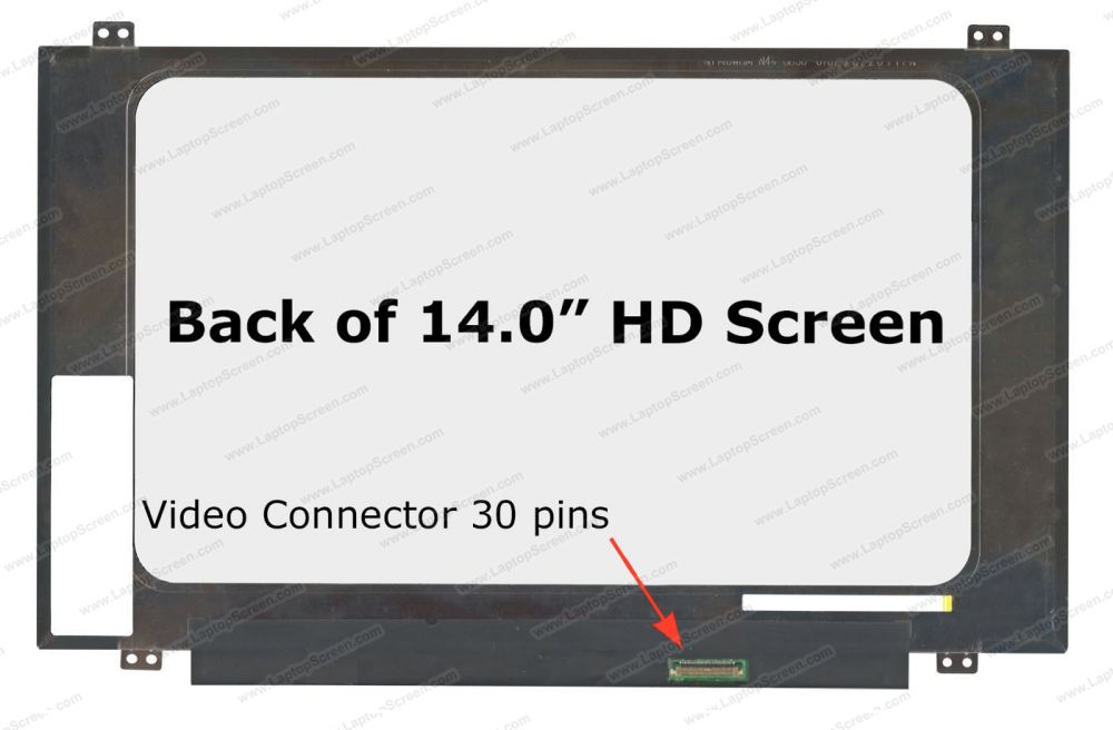 PANTALLA 14" HD 30 PINES (SUJETADORES REMOVIBLES) NT140WHM-N44 V8.0
