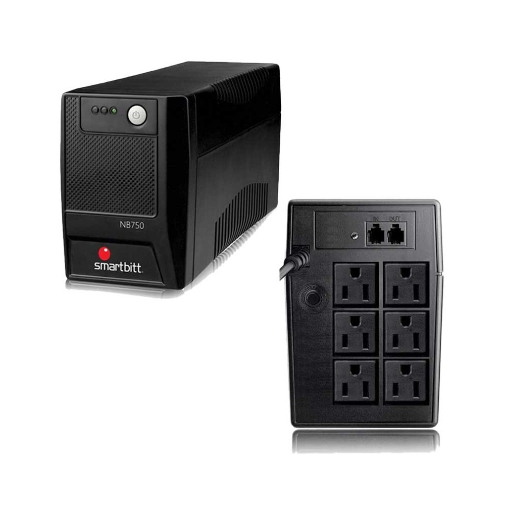 UPS SMARTBITT NB750 INTERACTIVO 750VA/375W 110V 6 TOMAS RJ11 - Imagen 2
