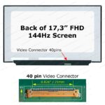 PANTALLA 17.3" FHD / 40 PINES / SIN SUJETADORES / 144HZ / NV173FHM-NX4 V8.1