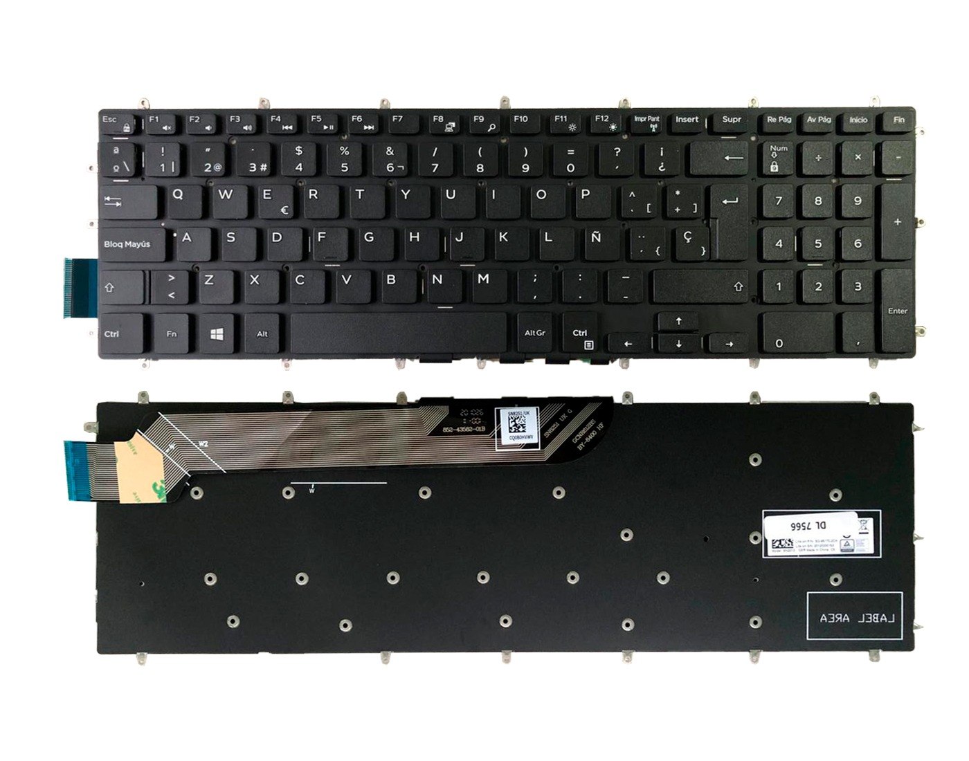 TECLADO DELL MODELO 7566 NEGRO