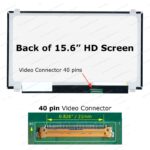 PANTALLA 15.6" / HD / 40 PINES / CON SUJETADORES / LP156WHB