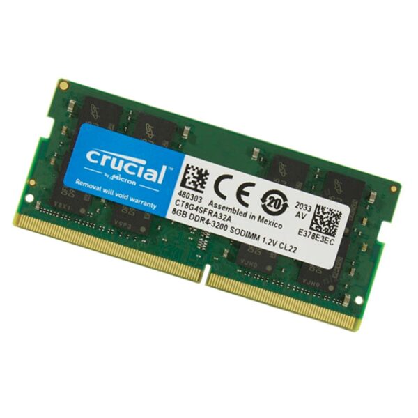 MEMORIA RAM PARA LAPTOP CRUCIAL  DDR4 8GB 3200MHZ  / CT8G4SFRA32A / SODIMM