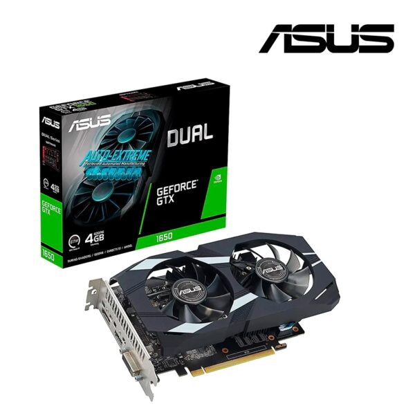 TARJETA DE VIDEO ASUS DUAL NVIDIA / GTX 1650 / GDDR6 / 4GB / 1XHDMI / 1XDVI / 1XDISPALYPORT / 128BITS