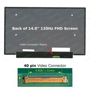 PANTALLA PARA LAPTOP LQ140M1JW49 / 14 PULGADAS / 40 PINES / FULL HD / 120HZ / IPS