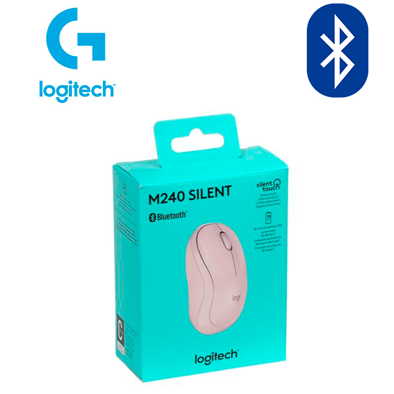 MOUSE LOGITECH M240 SILENT / BLUETOOTH / ROSE / 3 BOTONES