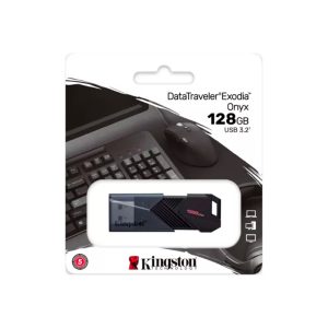 PENDRIVE KINGSTON 128GB / DATATRAVELER EXODIA ONYX / USB 3.2 / UNIDAD FLASH USB / NEGRO