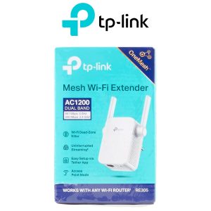 EXTENSOR DE RANGO TP-LINK MESH / AC1200 / 2 ANTENAS / WIFI / DOBLE BANDA / PUERTO DE RED RJ45 / RE305