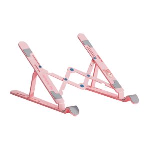 SOPORTE VERTICAL PARA LAPTOP Y TABLETAS / NIVELES AJUSTABLES / ZJ-807 / SERIE MY MELODY / ROSADO