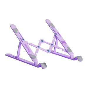 SOPORTE VERTICAL PARA LAPTOP Y TABLETAS / NIVELES AJUSTABLES / ZJ-807 / SERIE KUROMI  / MORADO