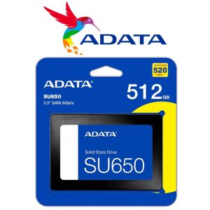 UNIDAD DE ESTADO SOLIDO SSD ADATA 512GB / 2.5" SATA / 6GB/S / SU650
