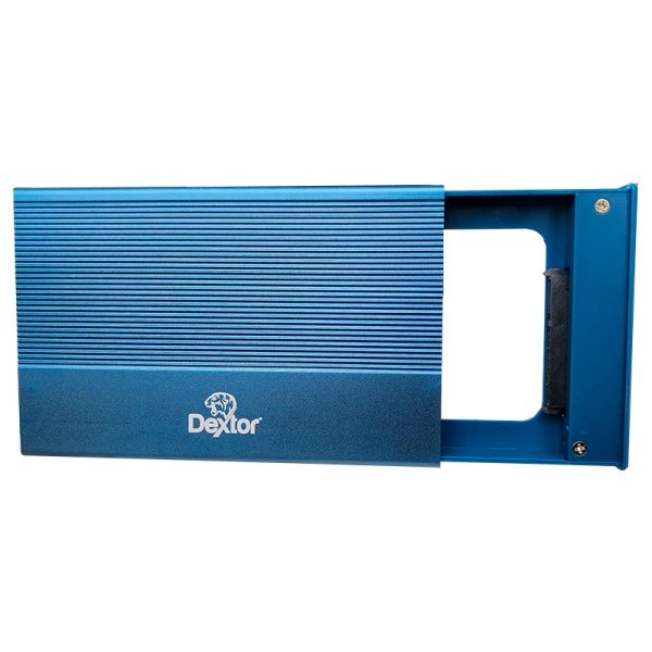 CASE ENCLOSURE DEXTOR PARA DISCO DURO EXTERNO / USB 3.0 / SATA / 2.5" / NEGRO Y AZUL - Image 2