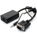 CONVERTIDOR ADAPTADOR VGA A HDMI CON AUDIO 3.5