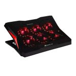 BASE DE ENFRIAMIENTO XTRIKE ME / 17″ / 6 VENTILADORES CON LUZ LED ROJA / 2 PUERTOS USB 2.0 / FN-811 / BLACK
