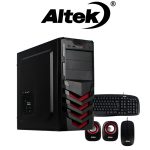 COMBO CASE ALTEK MID-TOWER 4200 ROJO / FUENTE DE PODER 600W / TECLADO / MOUSE / PARLANTES / 1X USB 3.0