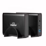 CASE ENCLOSURE DEXTOR DISCO DURO EXTERNO / USB 3.0 / 3.5" / NEGRO / CON BASE / NEGRO