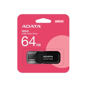 PENDRIVE ADATA 64GB / UV240 / PLASTICO / USB 2.0 / NEGRO