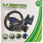 VOLANTE CON VIBRACION USB (PLAYSTATION 3,  PLAYSTATION 2 Y COMPUTADOR) 3 EN 1
