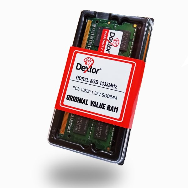 MEMORIA RAM DEXTOR PARA LAPTOPS DDR3L 8GB 1333MHZ (PC3-10600-1.35V SODIMM)